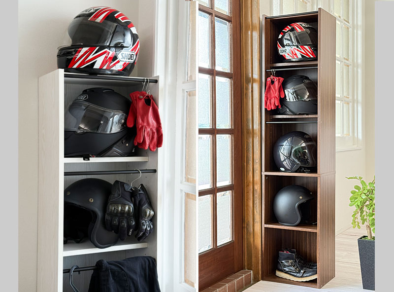 スラックスハンガー付き収納ラック