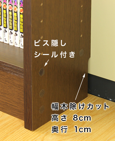 ビス隠しシールと幅木除け